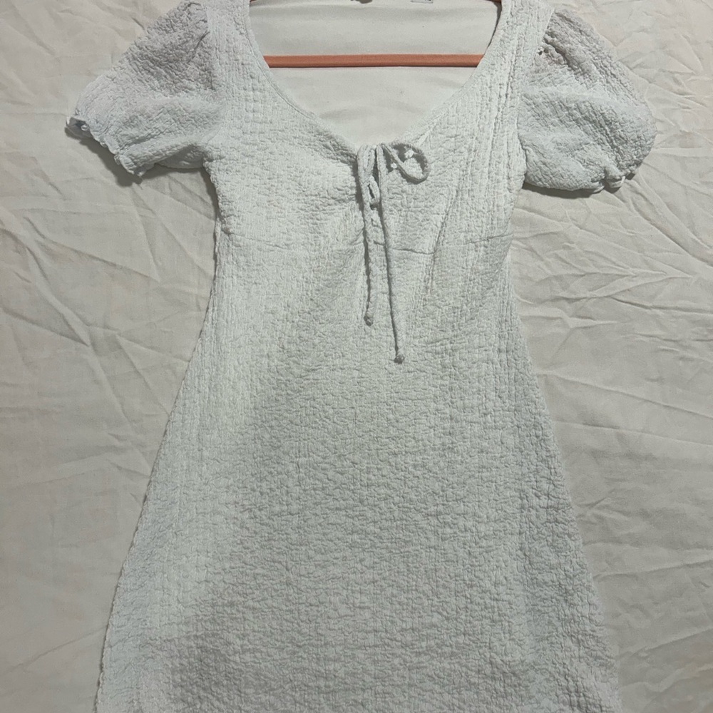 See You Monday milkmaid White Textured Dress size M